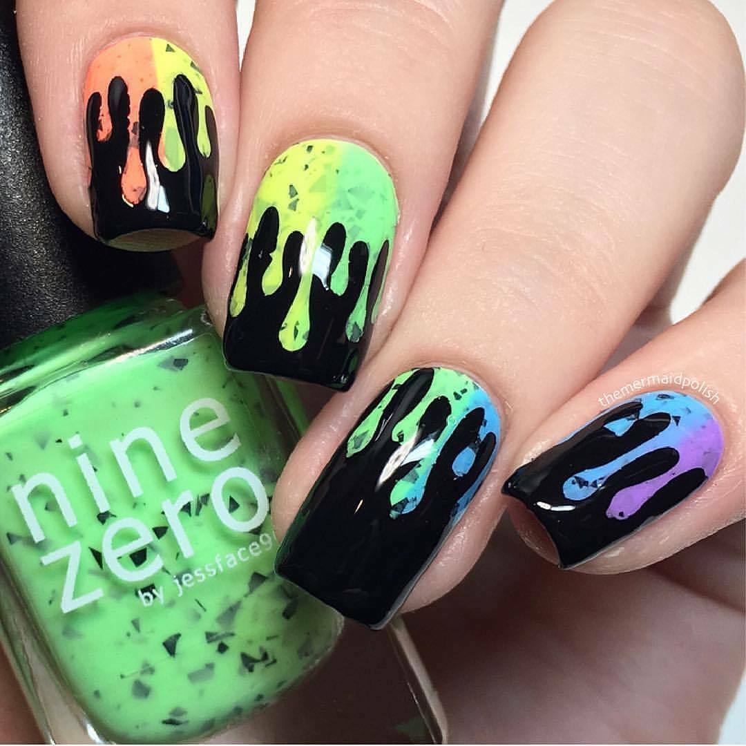 Slime Drips Stencils for Nails, Halloween Nail Stickers, Nail Art, Nail Vinyls