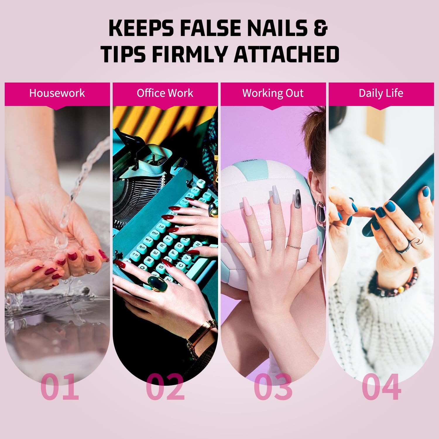 MAGIC ARMOR 30G Semi Solid Nail Glue for Press on Nail, No UV Lamp Need Gel Nail