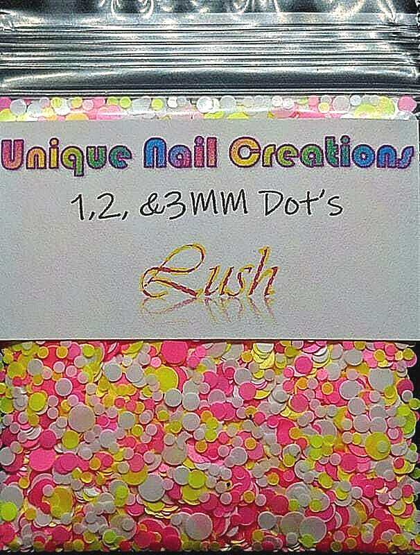 1,2,&3MM Mixed DOTS GLITTER BLENDS~U Choose Nail•Acrylic•Gel•Body Art•Face