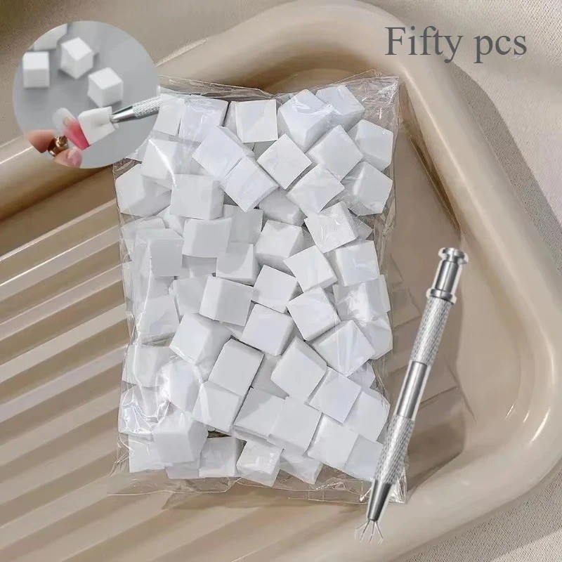 25/50/100Pcs Square Nail Art Sponge Set Gradient Nail Brushes Gel Polish Design
