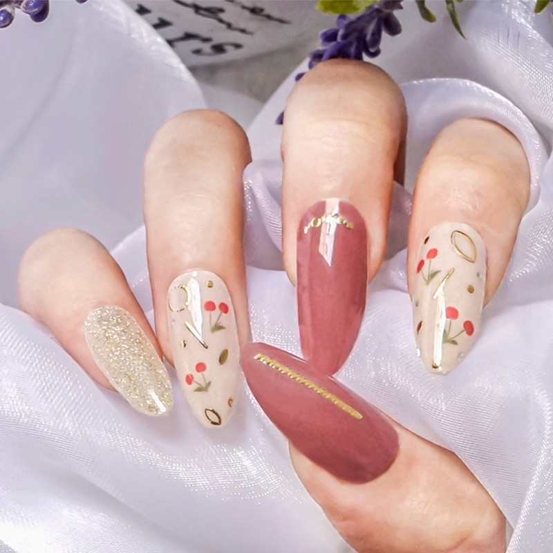 Full Size Nail Wraps Stickers Polish Toe Manicure Art Self Stick Decor 3D Decals