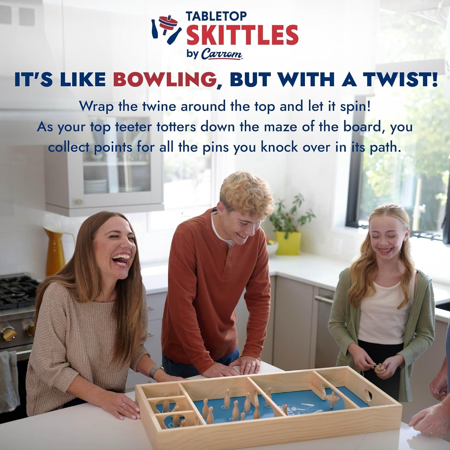 Carrom Skittles Game – Large Board Games for Adults & One Size, Multi