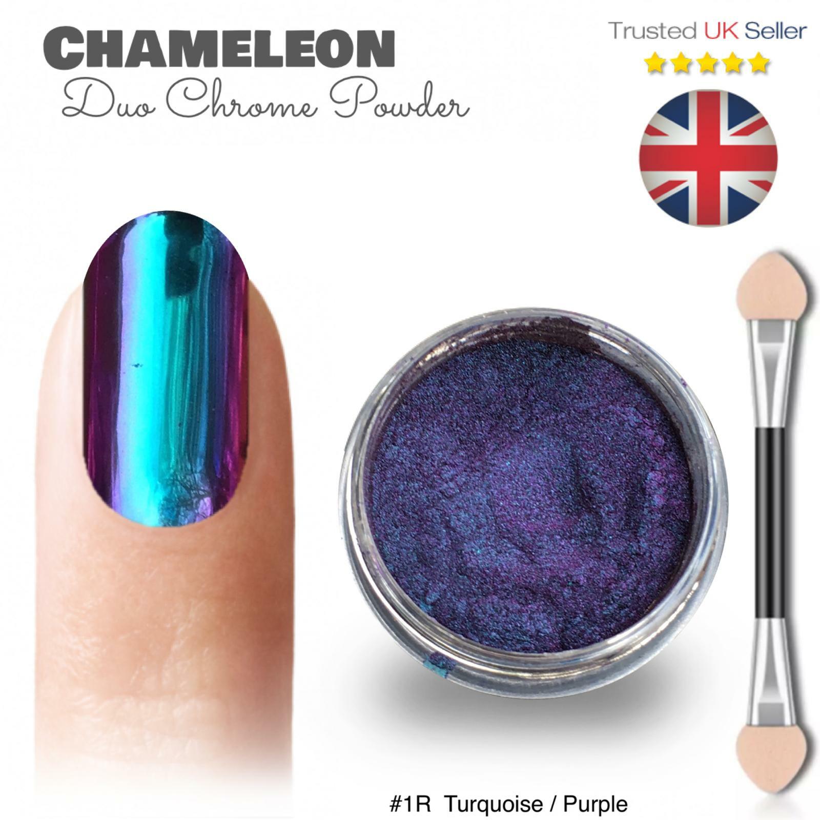Chameleon Nail Chrome Powder Multi Colour Shifting Mirror Changing Blue Green 1R