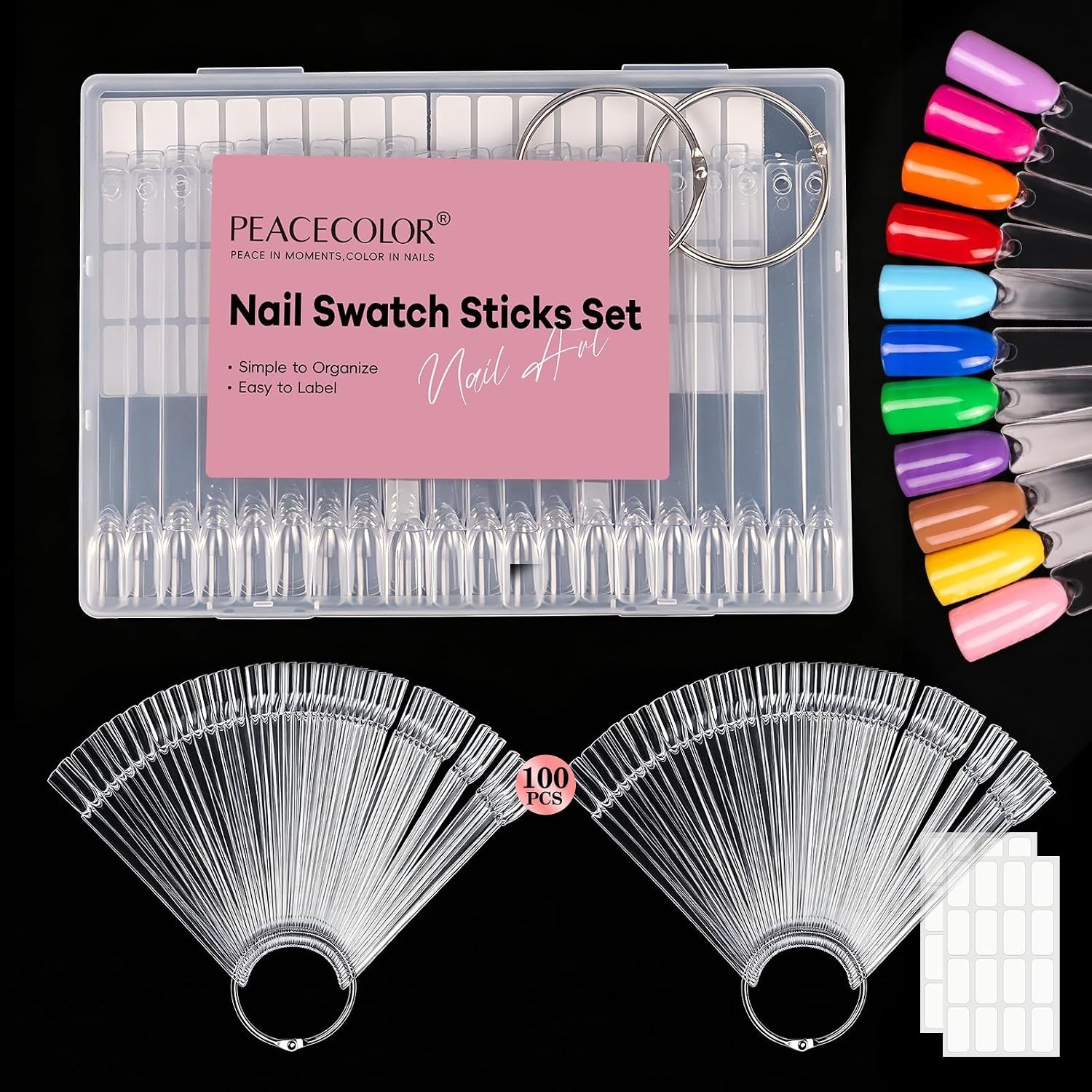French Tip Press On Nails Kit – 150Pcs Long Coffin Gel Nail Kit