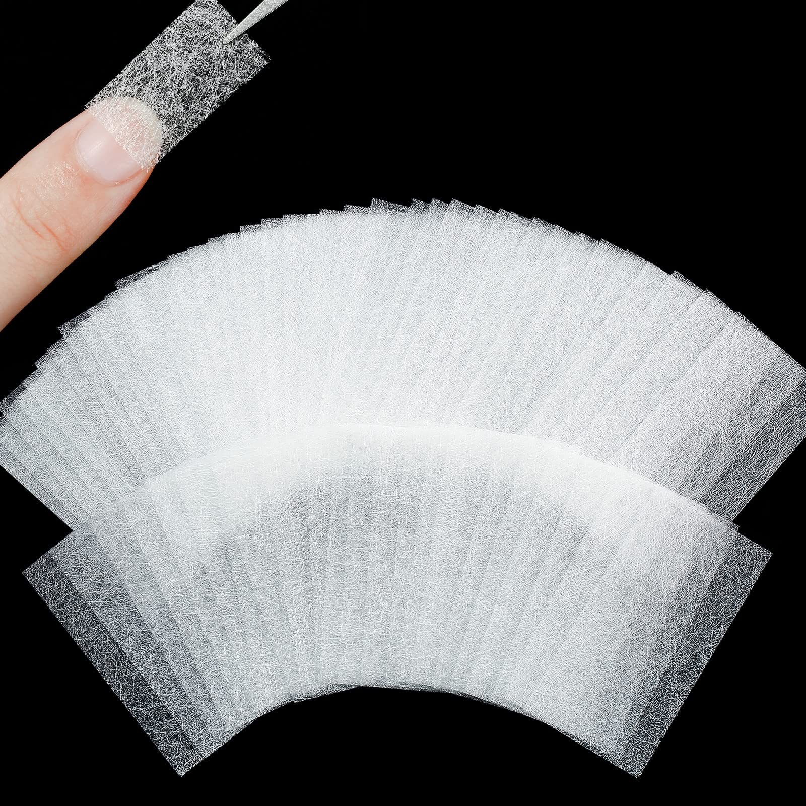 240 Pcs Silk Nail Extension Wrap Fiberglass Nail Wrap for Splits Breaks Repair