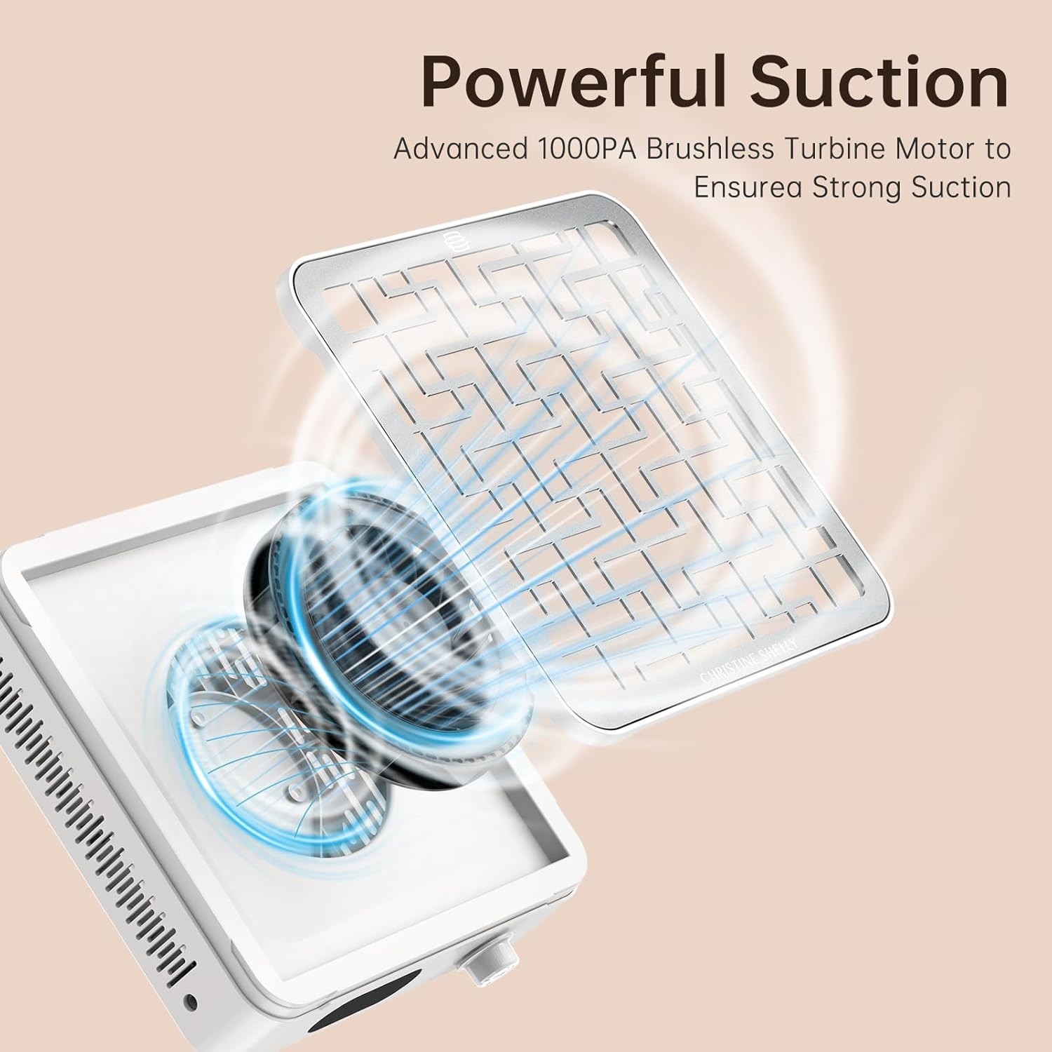 Professional 1000PA Nail Fan Vent Dust Collector Extractor Dust Suction Machine