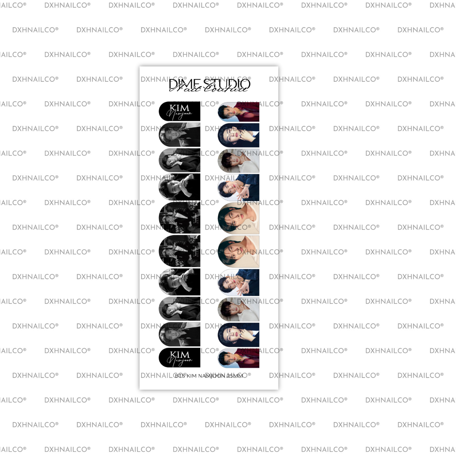 BTS Kim Namjoon Nail Decals Water Transfer Nail Wraps