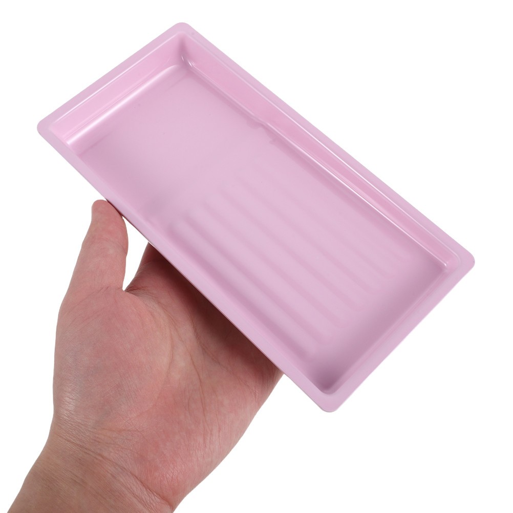 2 Pcs Nail Manicure Tray Tool Stainless Steel Earring