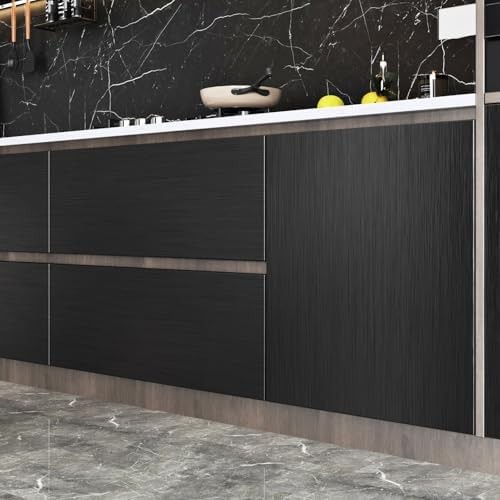Black Stainless Steel Wallpaper Peel and Stick Backsplash Refrigerator Wrap | Me