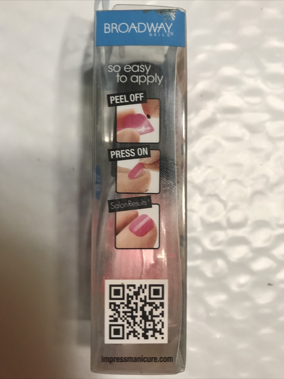 KISS Impress Press On Pedicure KLO130 UP ALL NIGHT (PINK) unsealed NIB