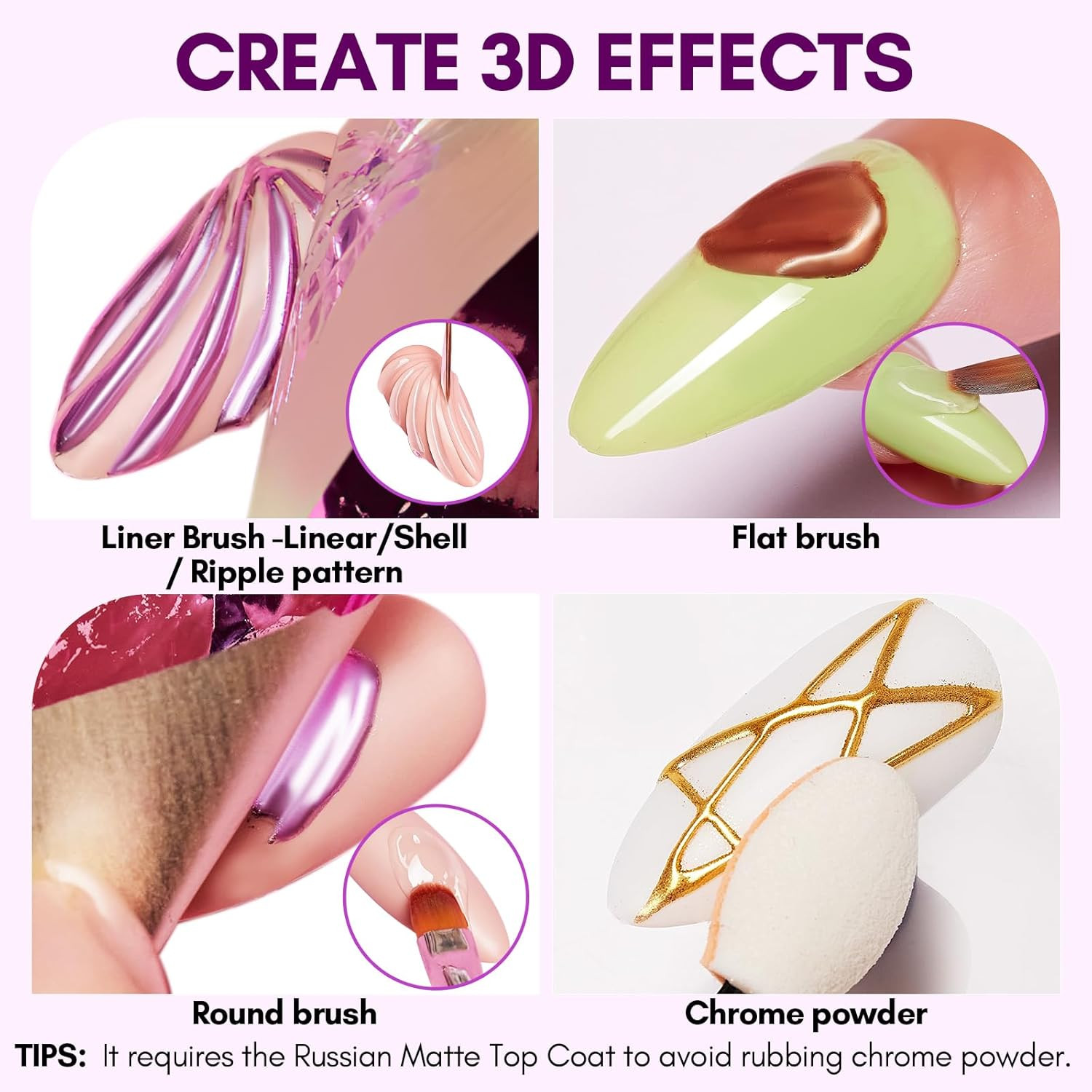 3D Nail Gel: 8 Ml Nail Foil Glue, Transfer Gels Adhesive for Linear, Shell, Ripp