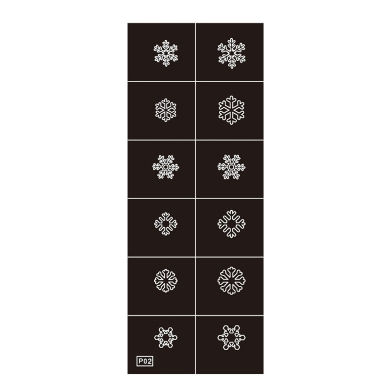 6pcs French Design Hollow Printing Template Stencil Nail Guide Supplies for DIY