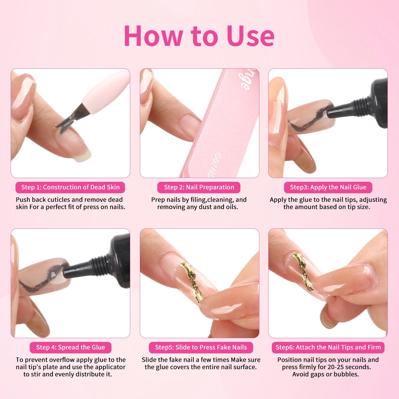10g Semi Nail Glue for Press On Nails, Super Strong | Quick Drying | Long Las…
