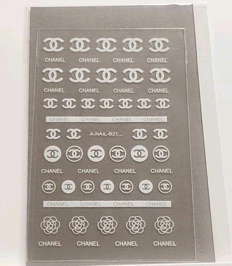 NWT NAIL ART DESIGN SELF-SEAL STICKERS SOLID WHITE N°103!