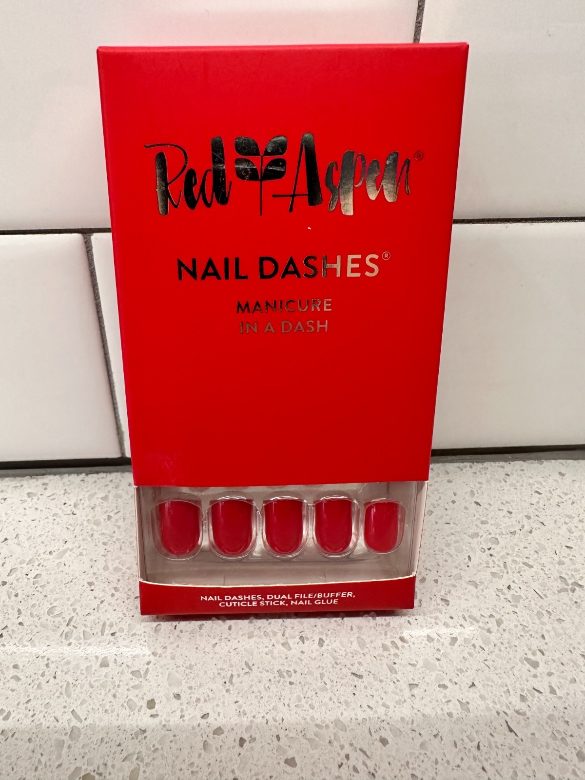 Red Aspen Press On Nails – Choose Your Dash – Buy more and save!