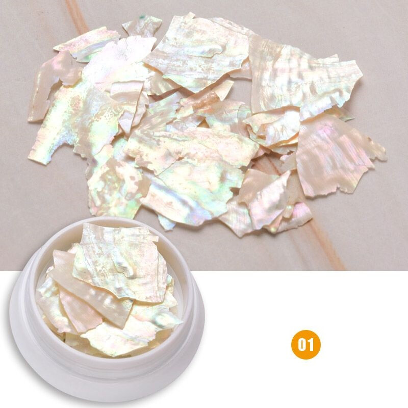 1 Box Shell Paper Abalone Flake Slice Shiny Sequins Fragment DIY Nail Art Decor