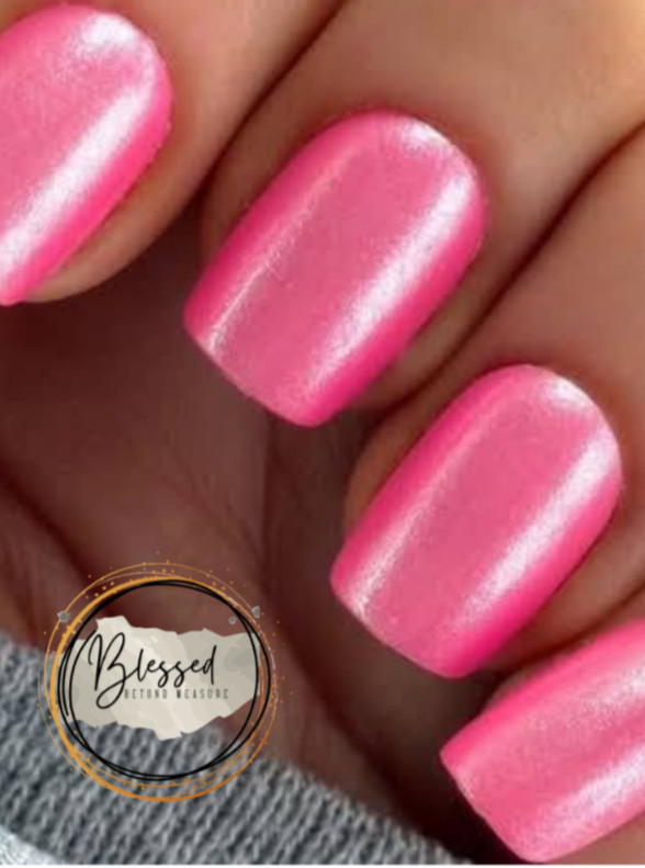 Red Aspen Press On Nails~ ACRYLIC Jocelyn’s Lessons in Happiness~Pink-Short