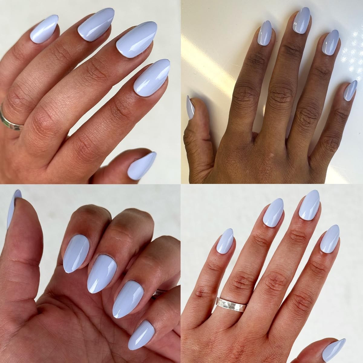 Instant Mani Press-On Nails, BP, Medium, Almond | Salon-quality glue-on manicure