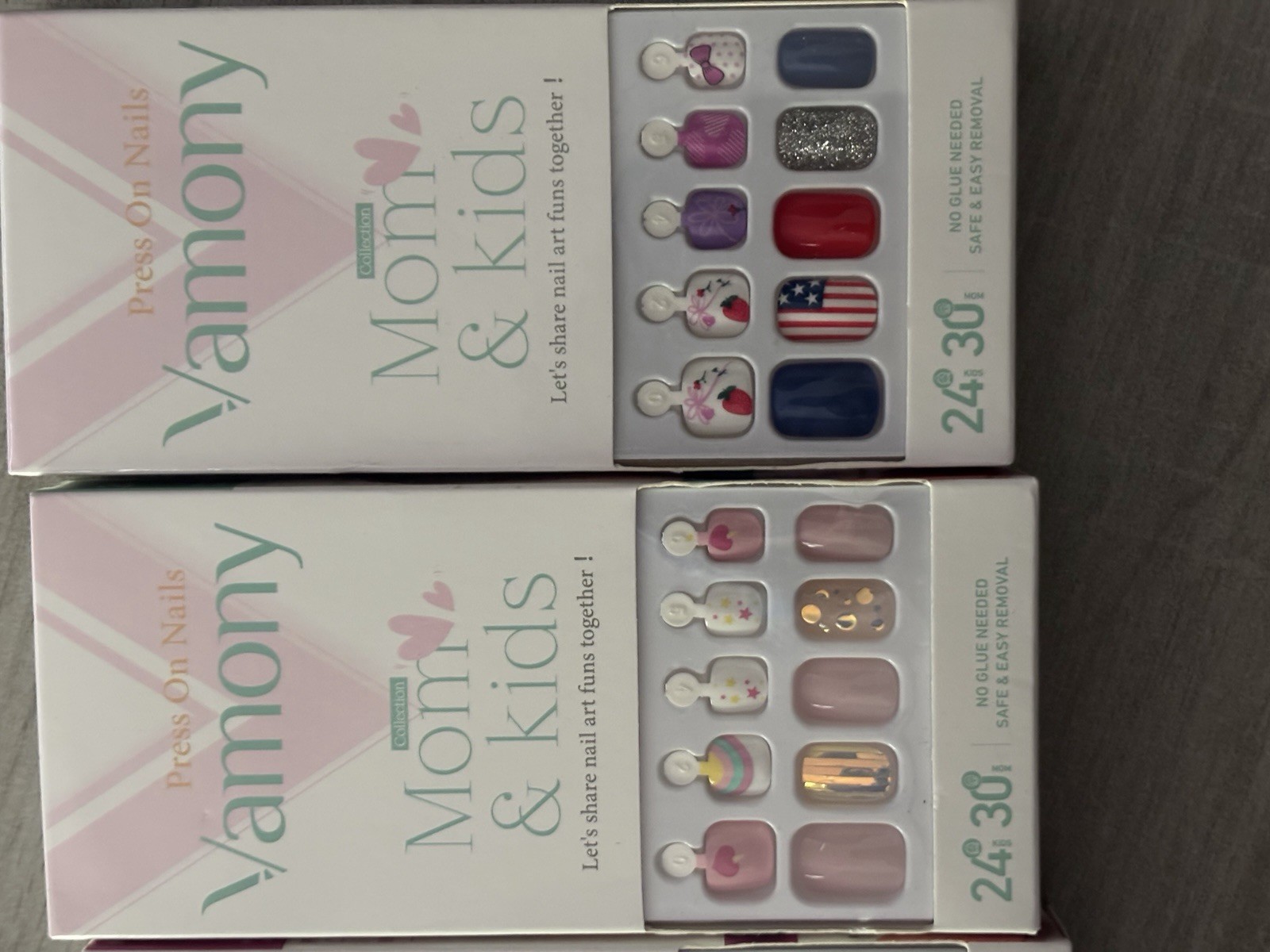 Vamony Press-On Nails for Mommy and Baby Girls