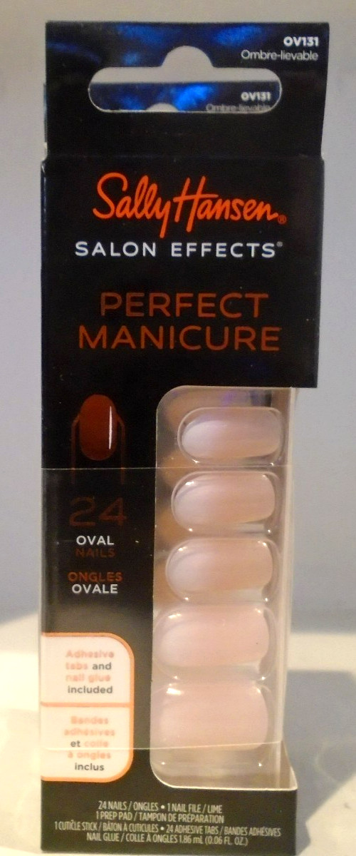 Sally Hansen Perfect Manicure Press on Nail Kit Oval 24pc Ombre-lievable 2-PACK