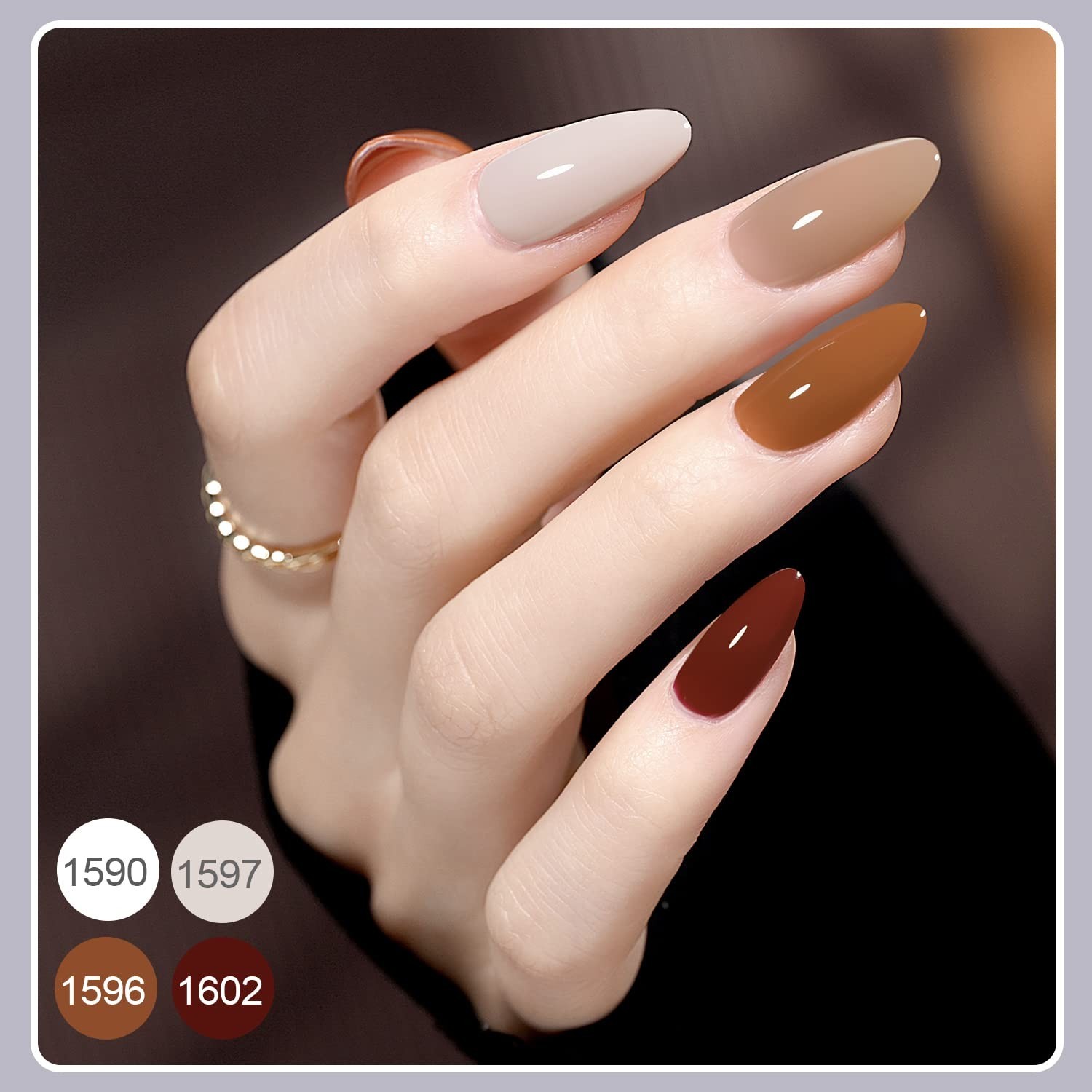 GAOY 42 Pcs Gel Nail Polish Kit, Pink White Red Jelly Nude Colors All Seasons…