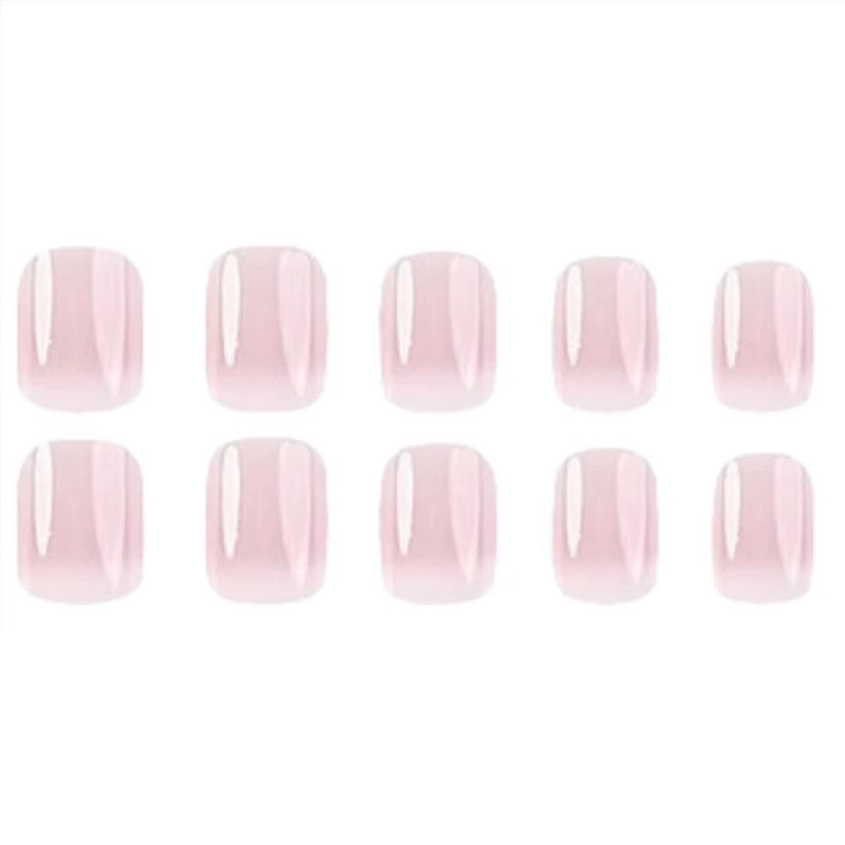 24Pcs French Press On Nails Set Fake Nail Tips with Glue Adhesive & Nail File