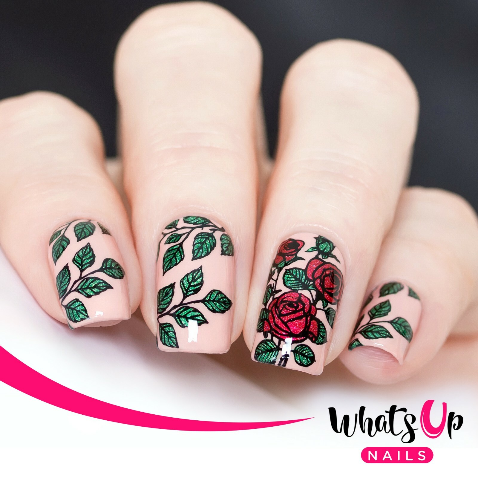 B037 Growing Beauty Stamping Plate For Stamped Nail Art Design
