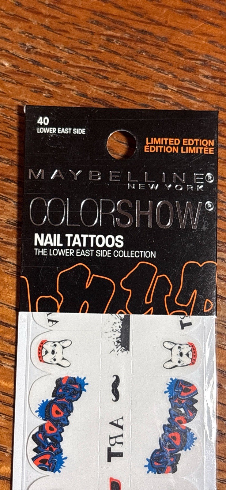 Maybelline Color Show Nail Stickers/Tattoos #40 Lower East Side* Limited Edition