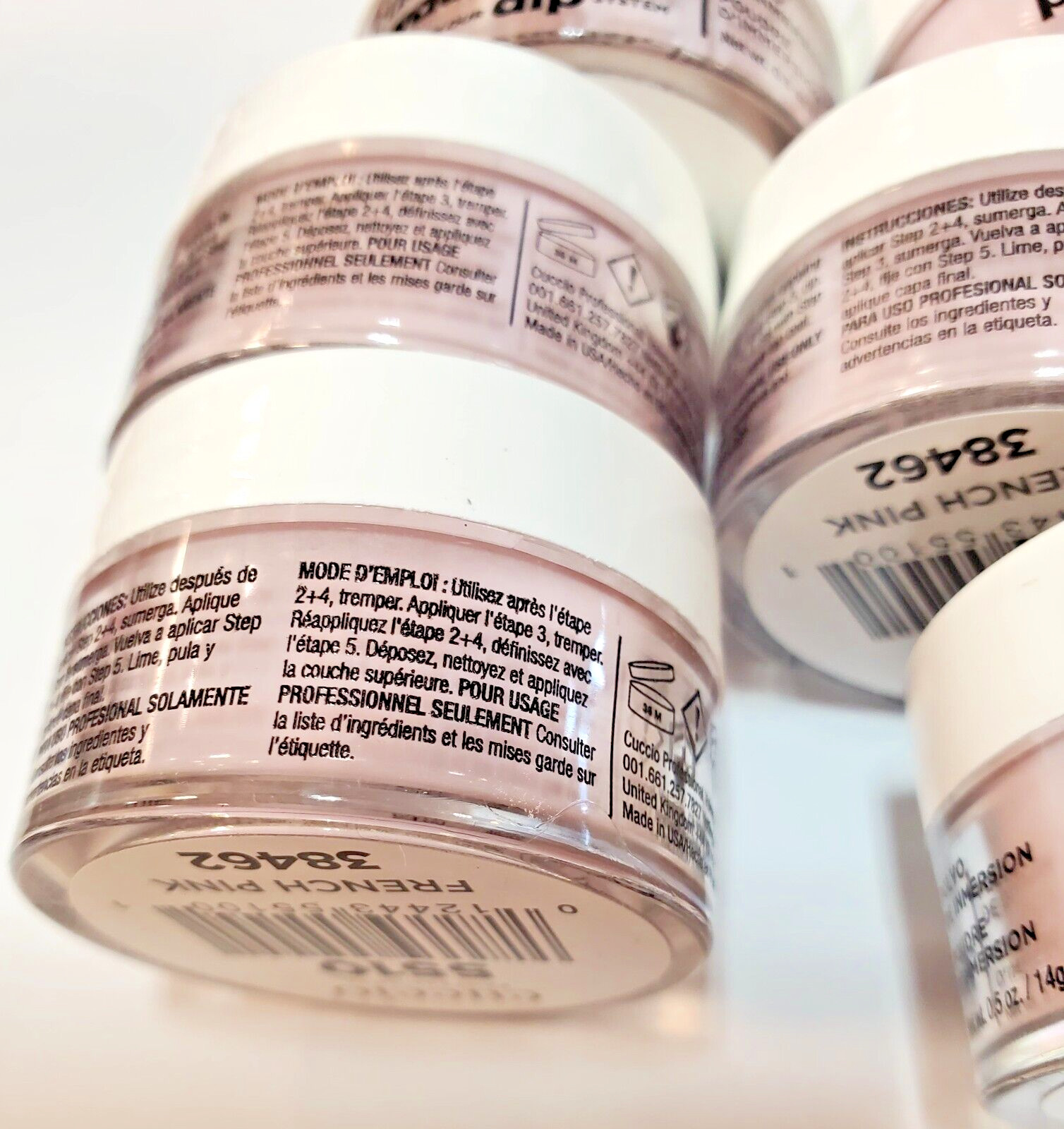 CUCCIO Professional Powder Polish Dip 0.5 fl oz Color – French Pink – 10 JARS!!!
