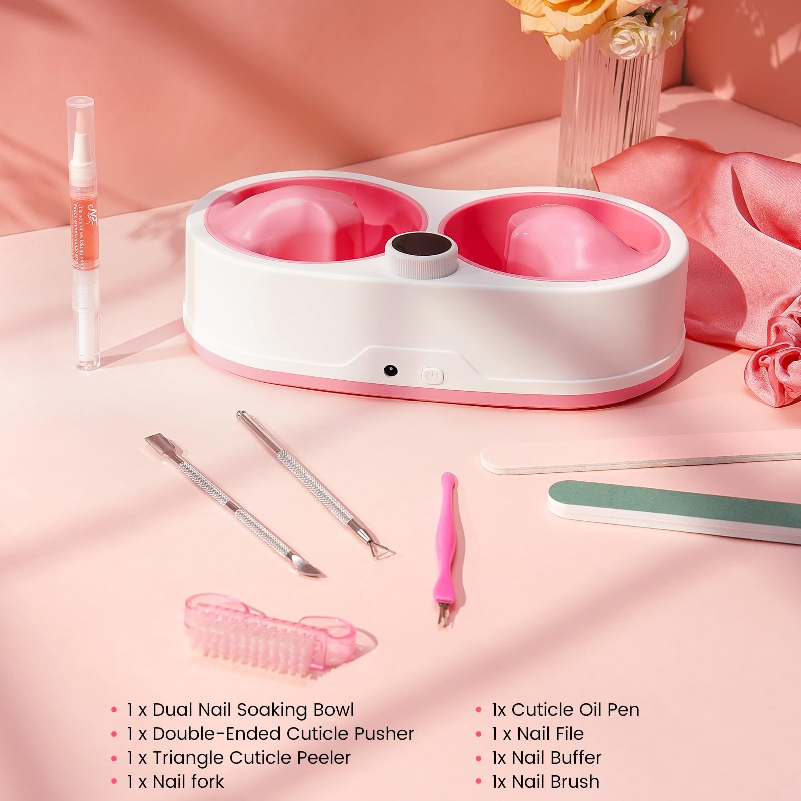 Rosiour Pink Heated Nail Soaking Bowl