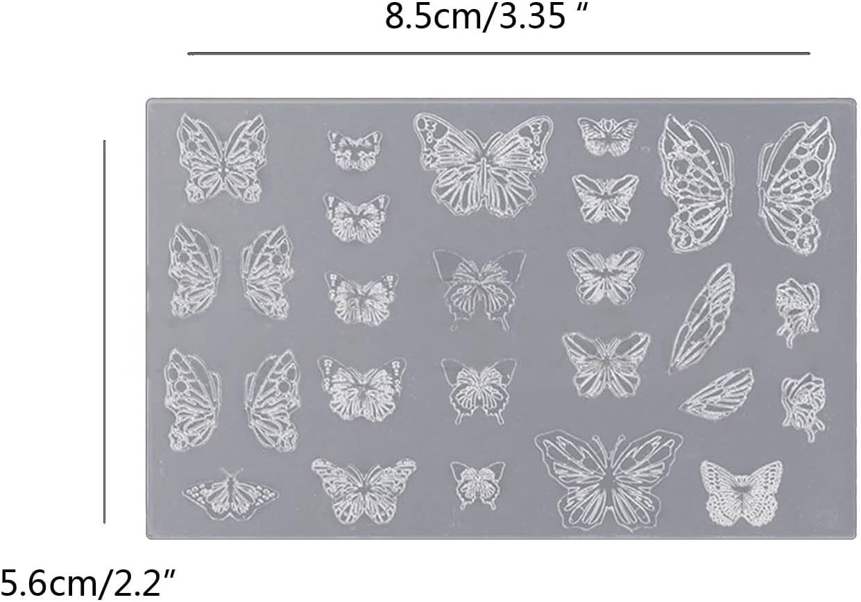 Nail Art Mold for DIY Nail Art Decorations – Silicone Templates – Reusable & Lig