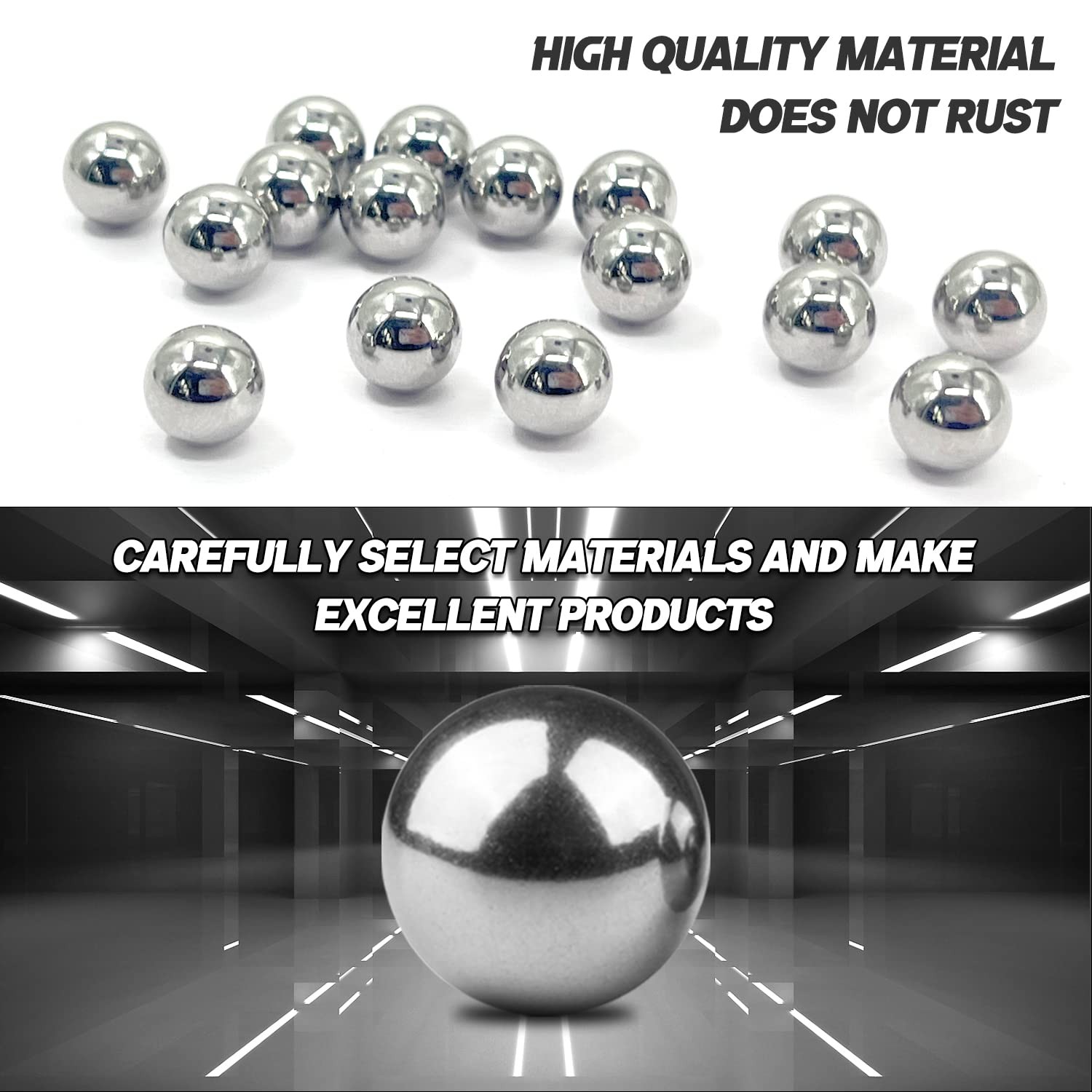 50 PCS 10mm Precision Solid Carbon Steel Ball Bearings Loose Balls Core