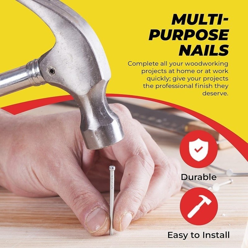 Multi-Purpose Nail Assortment Kit 1800 Quality Nails DIY Woodworking Projects US