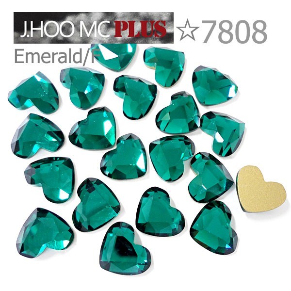 J.HOO Crystal 7808 Heart Flat Back Rhinestones 5×4.5mm Nail Art (10pcs)