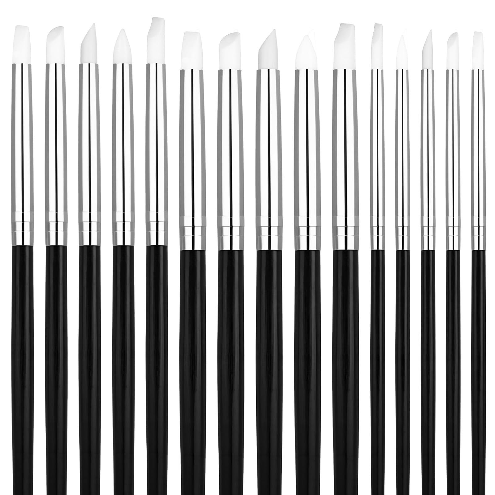 15pcs Silicone Clay Sculpting Tools, Professional Color Shaper Brushes Modeli…