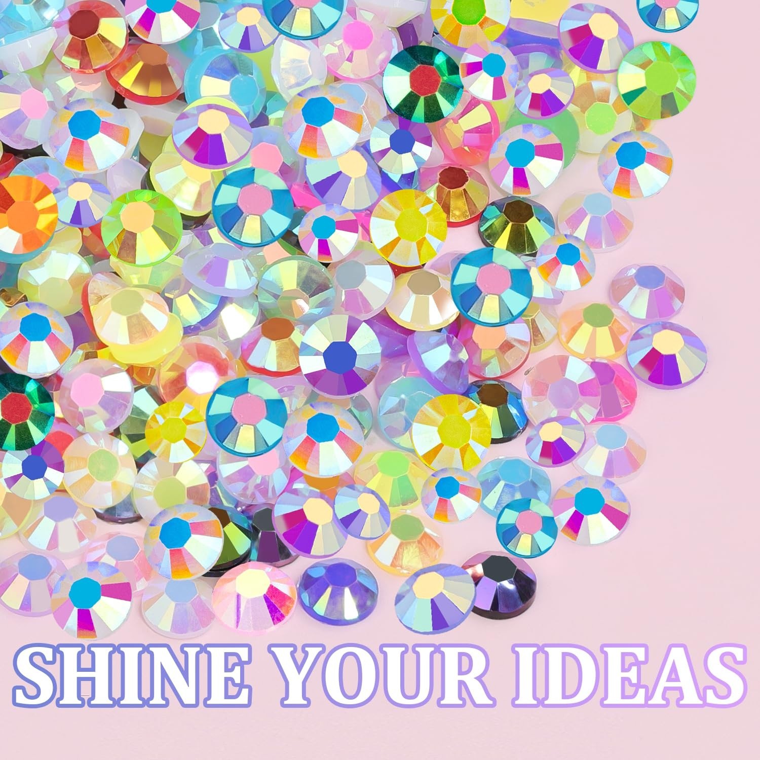 Multicolor Rhinestone Crafting Set with 19200 Flatbacks