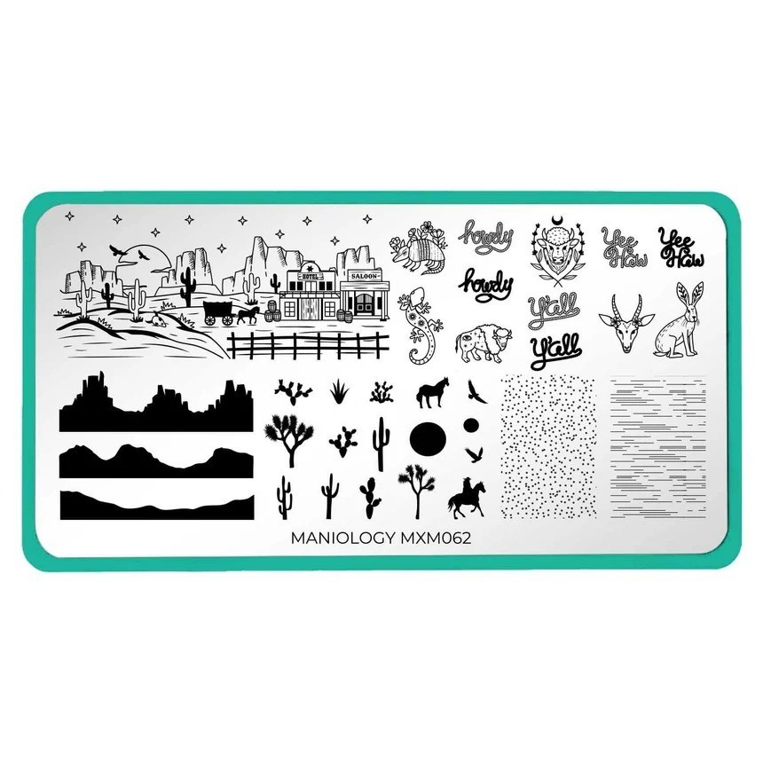 Wild West: Last Rodeo (MXM062) – Nail Stamping Plate