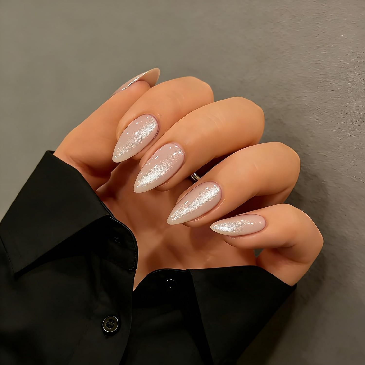 KQueenest Matte White Almond Nails 30 Pcs