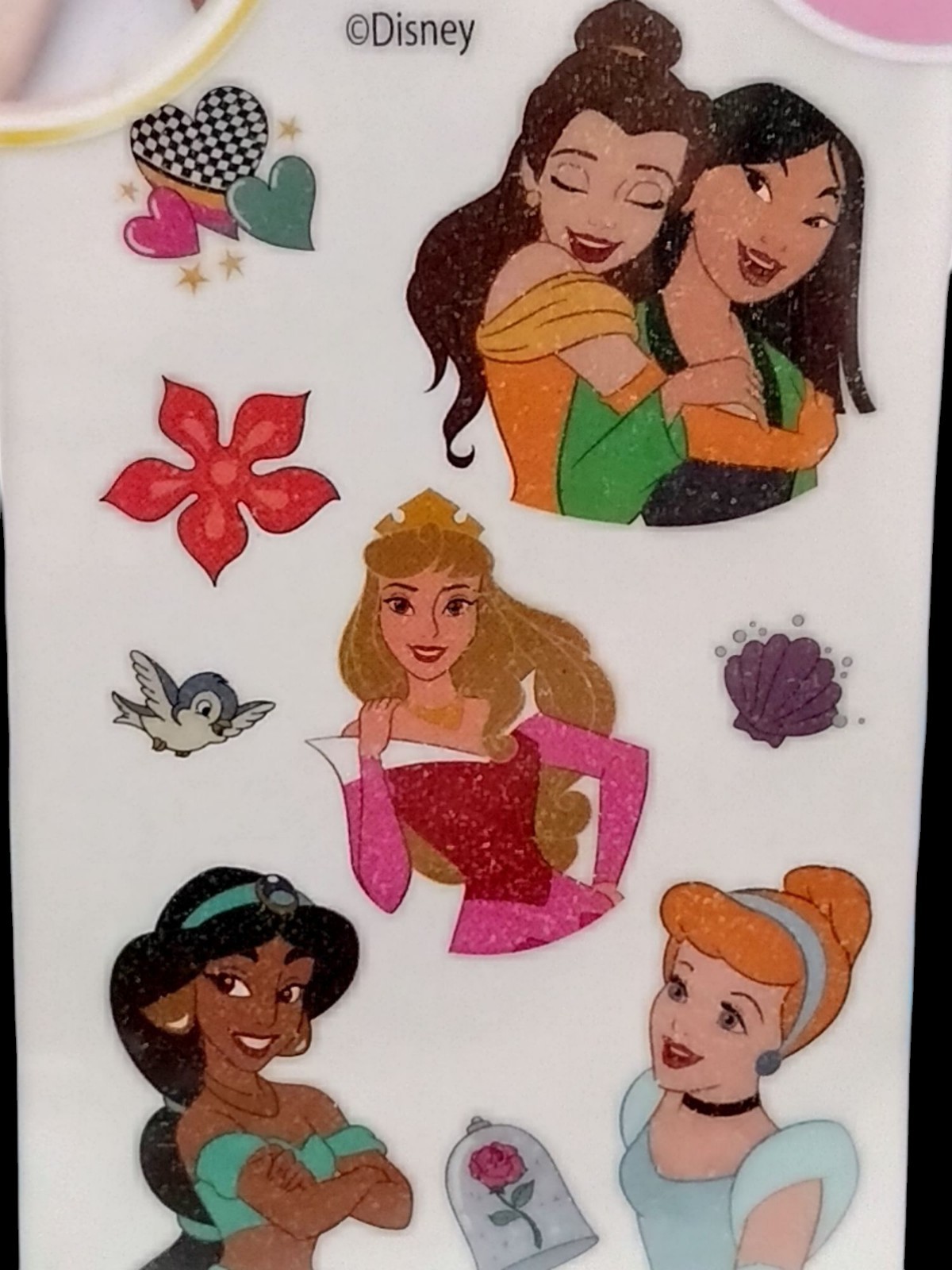 3 Disney Princess Kids Cartoon NAIL BODY STICKER ART SET Temporary Tattoos Decal