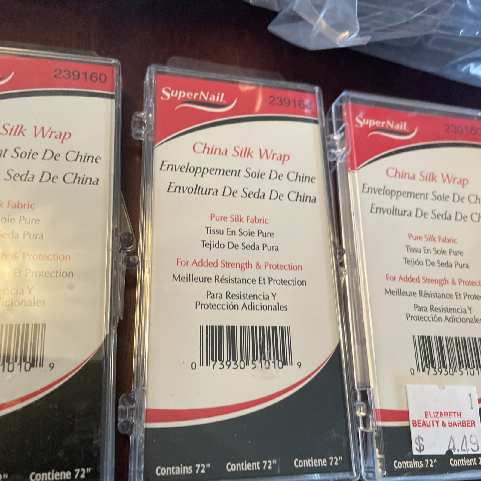 New 5 BOXES Super Nail China Silk Wrap 72 IN. FREE SHIP All In Another Box