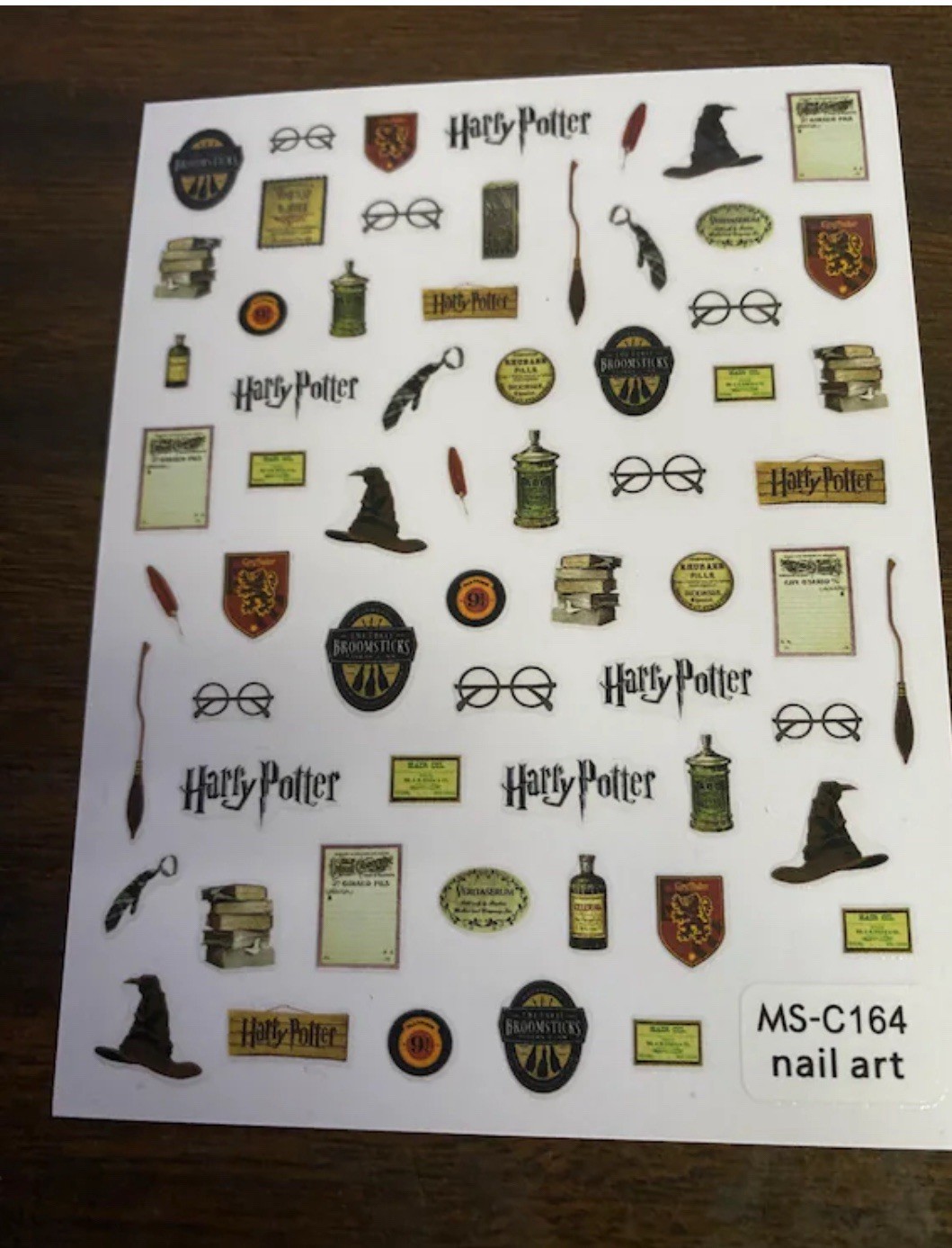 Nail Art Stickers NEW ! HARRY POTTER , GLASSES & POTIONS MS-C164