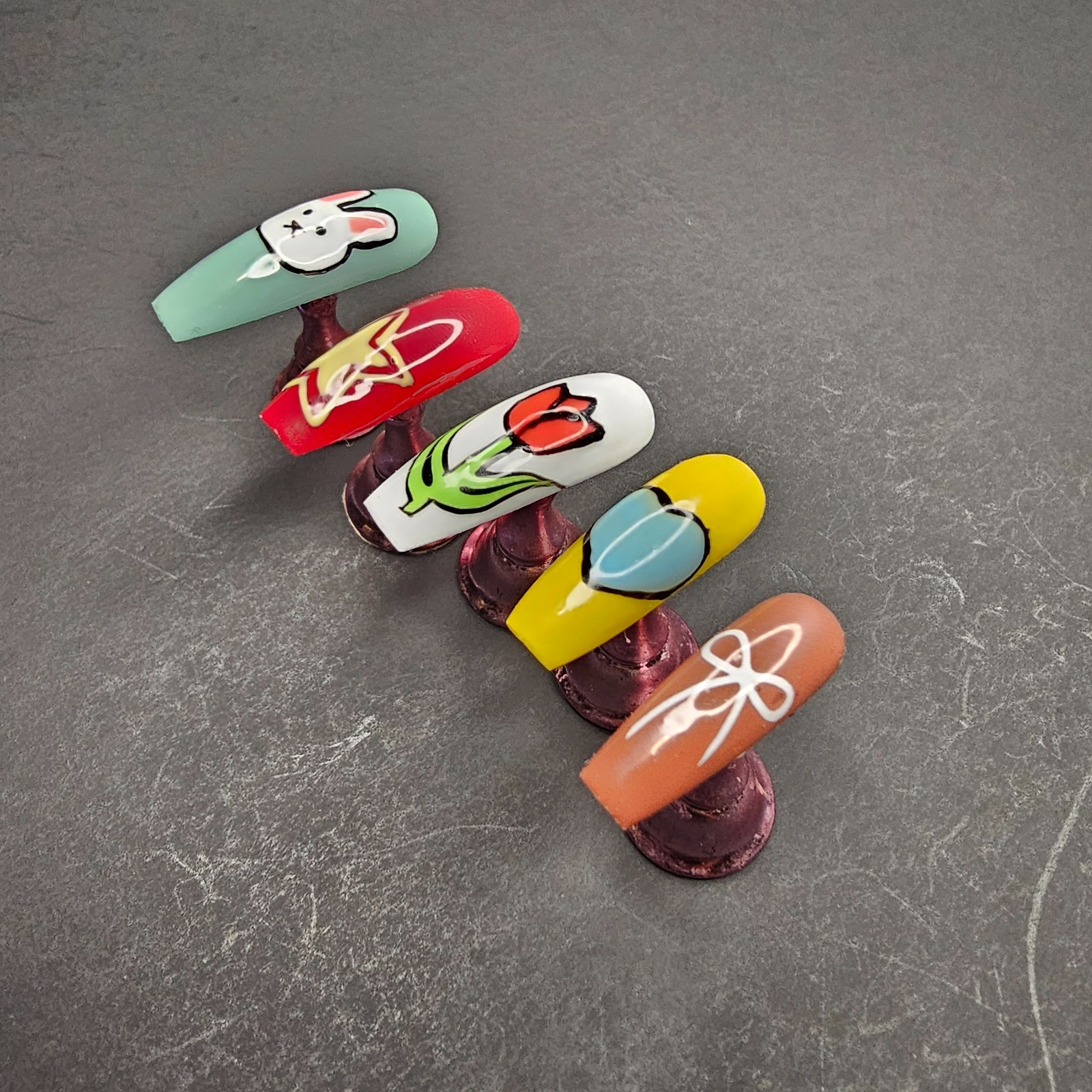 Press-On Nail Set #54: 2000’s Spring