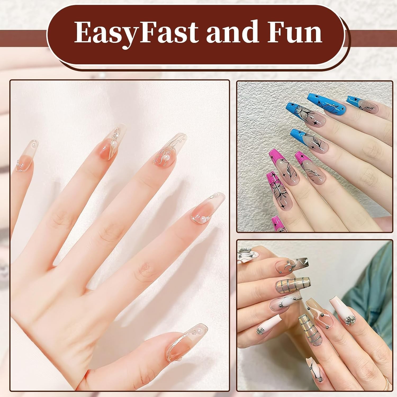 Elegant 600 Pcs Clear Fake Gel Nail Tips – 12 Sizes, Perfect for Every Occasion