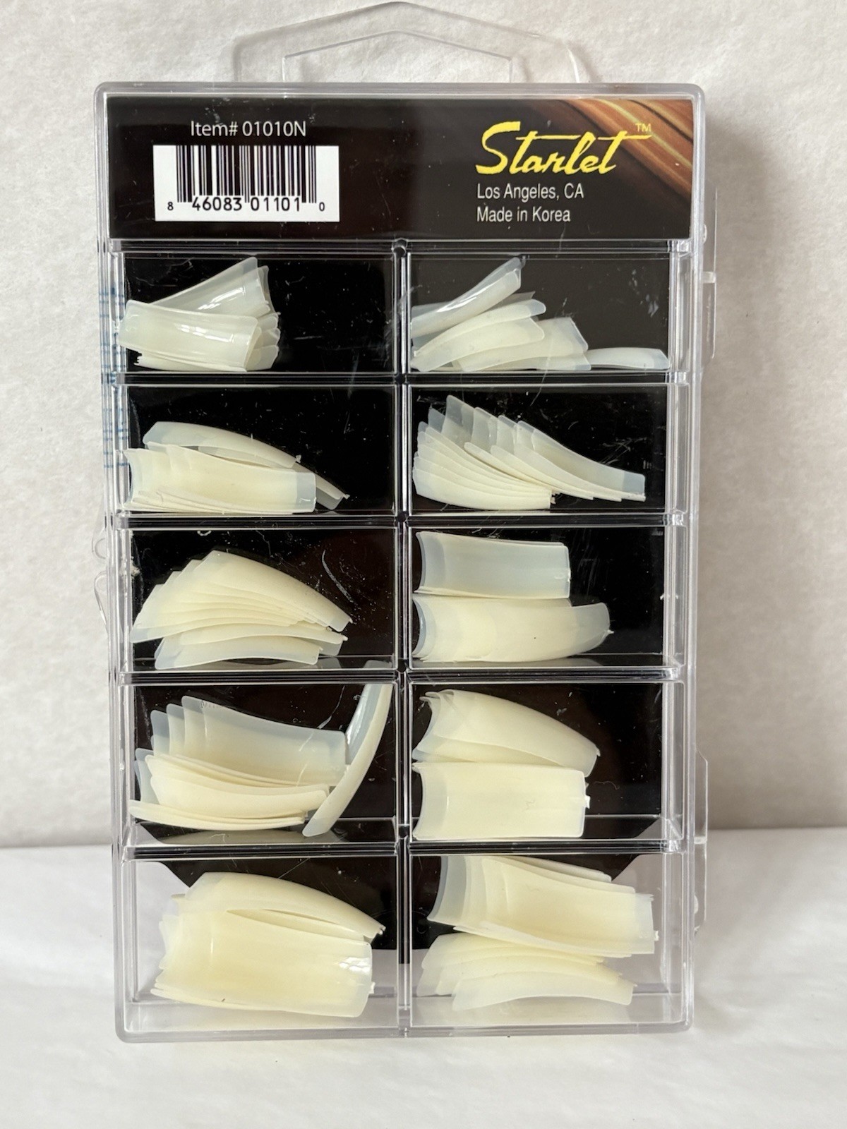 New SMOOTH FRENCH MANICURE Nail Tips NATURAL Half Well 100 Tips 1 Box (SH8)
