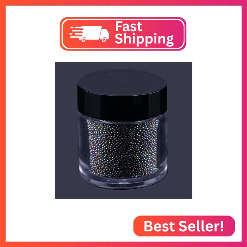 Mesiyun Nail Art 3D Caviar Beads Mini Metal Ball Gold, Silver, Rose Gold, Gun Bl