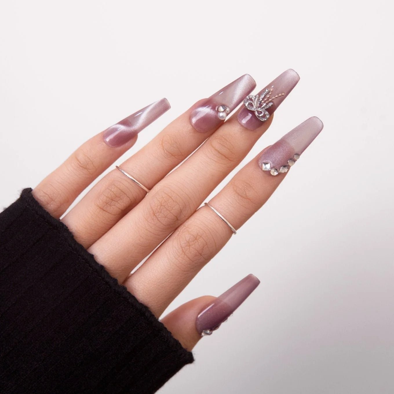 SIYOU NAILS | SPARKLING LILAC | Press-on Nails – Full Set (10pc)