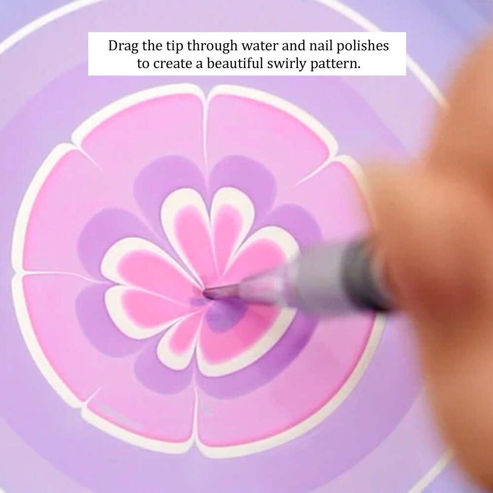 Winstonia Water Marble Tool for Watermarbling Nails Pattern Manicure Pointy Tip