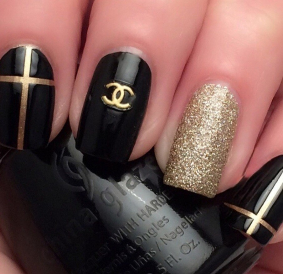 NWT NAIL ART DESIGN SELF-SEAL STICKERS METALLIC GOLD N°40!