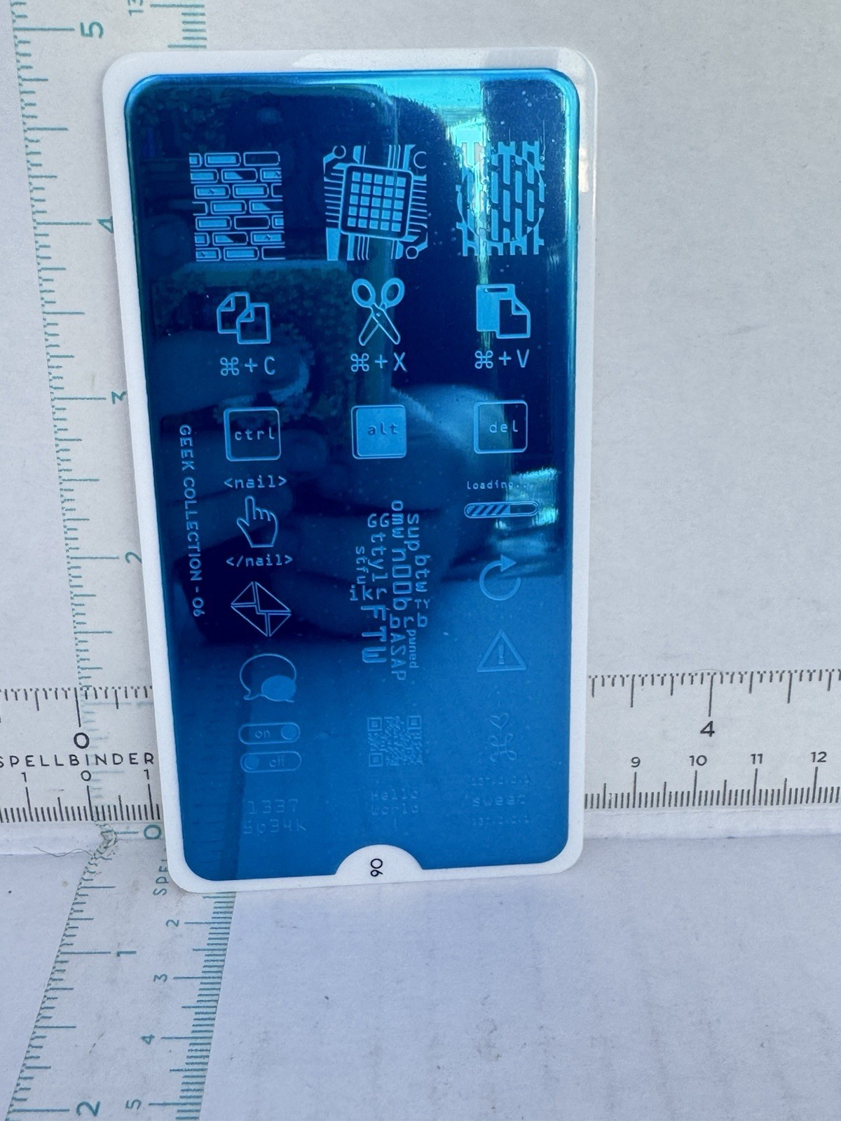 MoYou London Geek Collection 06 Nail Art Stamping Plate Tech Keyboard Sleeve
