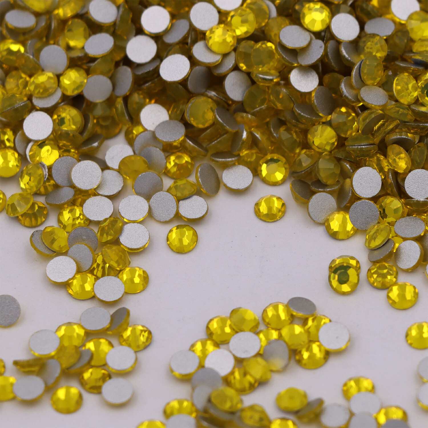 Glitter Crystal AB Flatback Clear Non Hot Fix Nail Art Rhinestones Decorations
